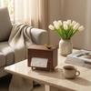Walnut Tissue Box Cover Bird Ornament Gilded Highlight