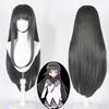 Anime Homura Akemi Wig for Cosplay Costume Wig Halloween Synthetic Long Dark Grey Straight Wigs Hair Anime Party Wigs