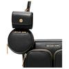 Michael Kors Mk Jet Set Gold Hardware Zipper Closure Leather Crossbody Shoulder Bag Women bags Black 35S2GTTC6L-BLACK