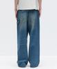 MAISON MINED Back-Point Denim Pants Mid Blue