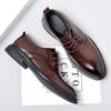 Men's new business dress leather casual spring and autumn breathable men's British groom wedding shoes