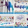 Happy Birthday Table Runners,Colorful Dot Birthday Table Runner Birthday Table Linens for Dining Birthday Party Table Decor