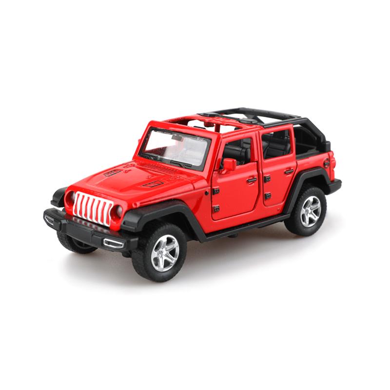 (Eingetütet)1:36 Legierungs-Jeeps Wrangler Automodell Simulation Geländewagen Rückziehauto Ornamente Sammlung Spielzeug für Jungen Kinder