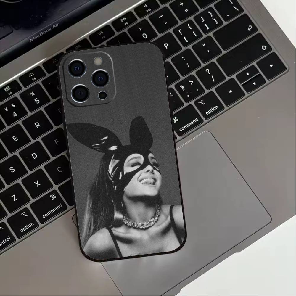Ariana Grandes  Phone Case For iPhone 17,16,15,14,13,12,11 Plus,Pro Max,XS,Soft Silicone Black Cover