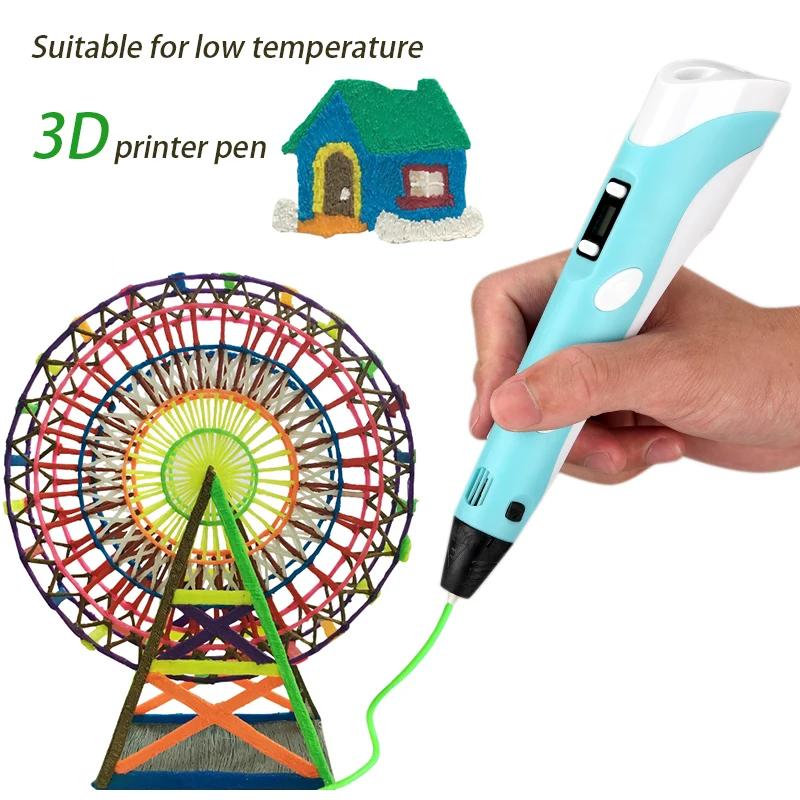 3D Pen Adjustable Spinning Speed For Children 3D Drawing Printing Pens with LCD Screen PLA 1.75mm Filament Toys For Kid DIY Gift