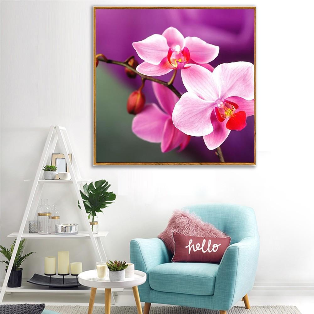 DIY-Diamant-Gemälde voller runder Blumen-Strass-Bild-Stickerei-Diamant-Mosaik-Kreuzstich