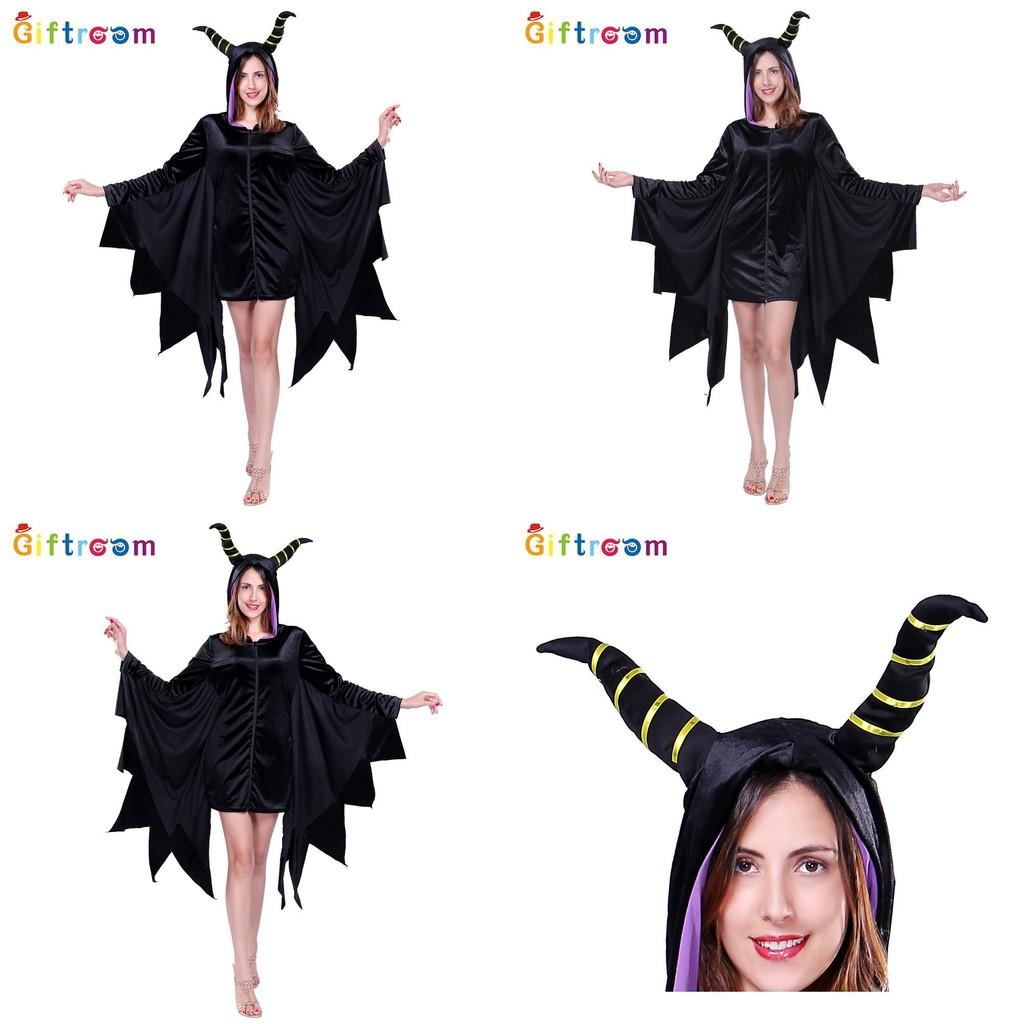 Purple And Chic Black Witch Dress For Women Great For Halloween Parties And Events Cosplay