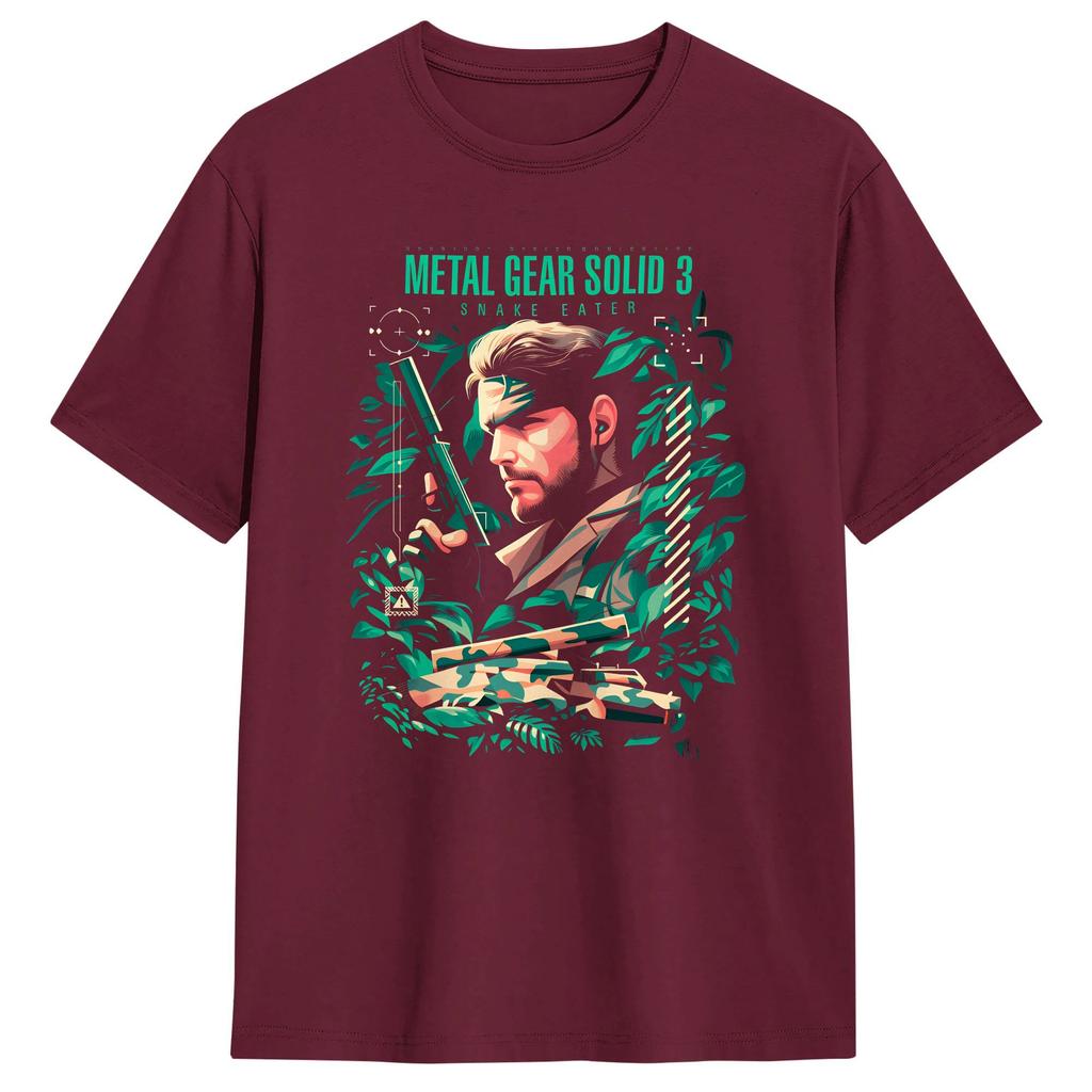 Men TShirt Metal Gear Solid 3 Amazing Pure Cotton Tee Shirt Short Sleeve T Shirts Round Neck Clothes Graphic Printed