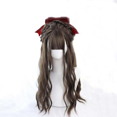Ladies Lolita Bangs Wavelength Hair Cute Synthetic Hair Wig High Temperature