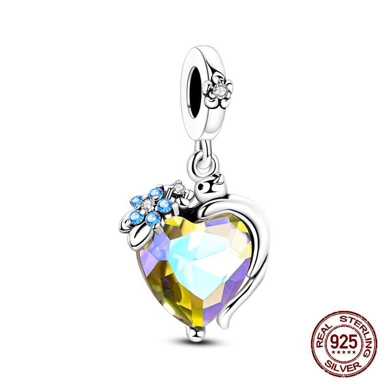 New Animals Charms Copper Sparkling Zircon Pendants Fit Original Charms Bracelets Beads Diy Jewerlry Accessories