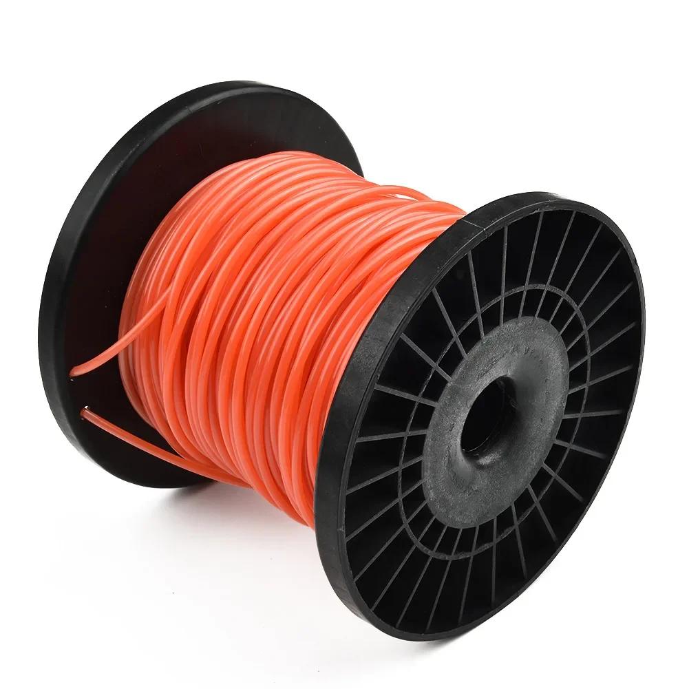 Electric Lawn Mower Trimmer Line 50m*2.7mm Nylon Garden Grass Brush Cutter Spiral Rope Lawn Mower Head Tool Accessories