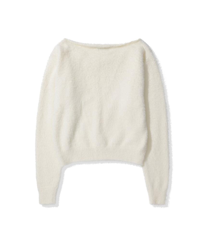 CGP (Women) Boat Neck Knit (Muffler Set)_Cream