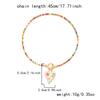 Y2K Colorful Summer Beach Beaded Choker Necklace for Women Heart Pendant Trendy Front Toggle Clasp Dopamine Party Jewelry Gift