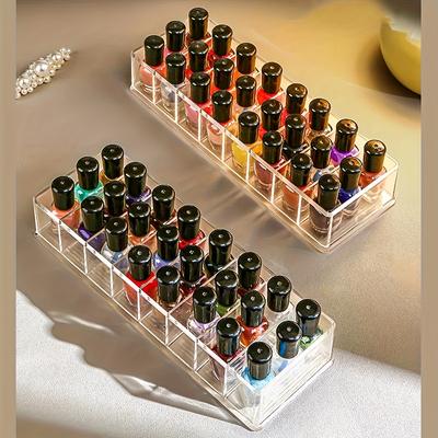 Acrylic Nail Polish Organizer,Clear Display Rack, Cosmetic Storage Rack,Nail Studio Props,Durable and Easy To Clean
