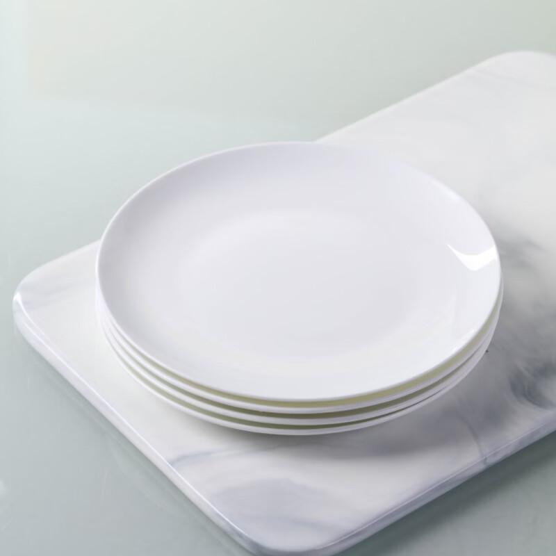 Haoya Jingdezhen Pure White Ceramic 6-inch Bone Dishes (4-pack)