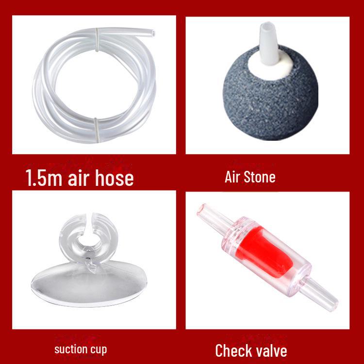 "Fish Tank Oxygen Valve Set: Check Valve, Three-Way Joint, Bubble Stone, Nano Gas Plate, Transparent Suction Cup"
