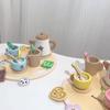 Wooden Tea Set For Little Girls Wooden Toys Toddler Tea Set Play Kitchen Accessories For Kids Pretend Play Food Tea Party Toys