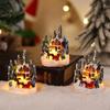 Resin Luminous House Ornaments for Christmas Tree and Micro Landscape Gifts