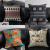 Classic Trend Moroccan Prints Flower Pillow Case Anti-dustmite Pillowcase Invisible Zipper Silky Short Plush Sofa Cushion Cover