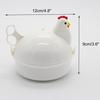 MCCRUA Chicken-Patterned Egg Boiler, Holds 4 Eggs, Microwave-Safe, Egg Steamer, Makes Soft-Boiled and Hard-Boiled Eggs, Easy, Safe, and Cute Cooking S