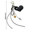 Stylish Leather Heart Bag Charm With Intricate Braided Design And Alloy Accent Unique Key Holder Accessory