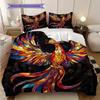 Phoenix Pattern Bedding Quilt Set Quilt Cover Pillowcase Home Decoration Birthday Gift (1 * duvet cover + 2 * pillowcase, without core)