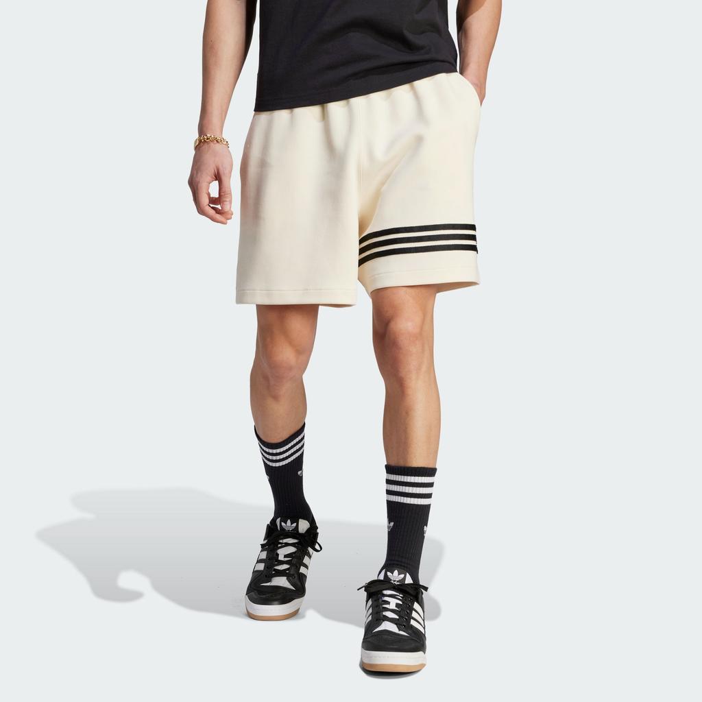 Adidas Originals Adicolor Neuclassics Shorts With Three-Stripes And Colorblock Drawstring Men Shorts White IM2090