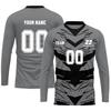 Men’s Long Sleeve Athletic Shirt, -Wicking Sports Top, Lightweight Running Jersey, Red & Navy, Quick Dry