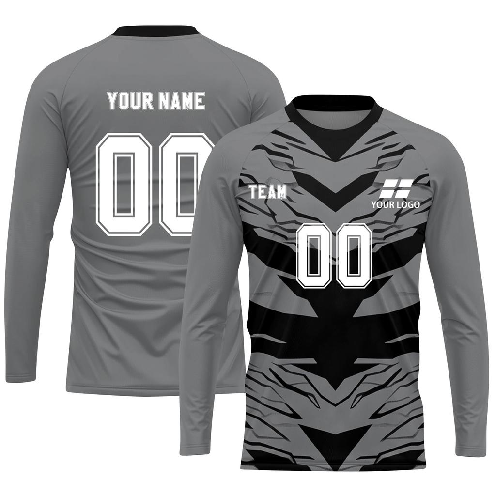 Men’s Long Sleeve Athletic Shirt, -Wicking Sports Top, Lightweight Running Jersey, Red & Navy, Quick Dry
