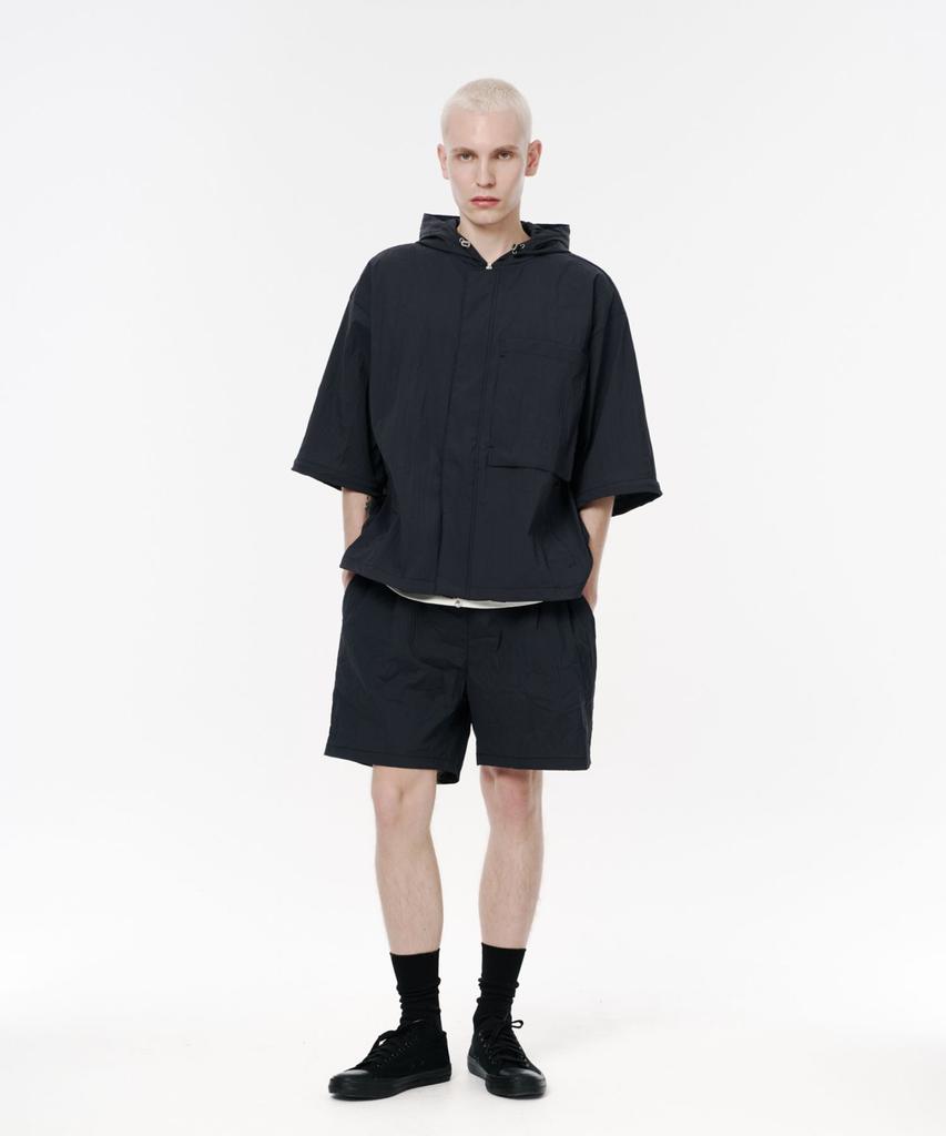 Kodeumopeu Utility Air Crease Banding Shorts Dark Grey
