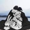 3D-Druck coole Anime Sukuna jujutsu Kaisen Decken bequem weich Flanell Herbst Manga Überwurfdecke für Sofa Reise Schlafzimmer