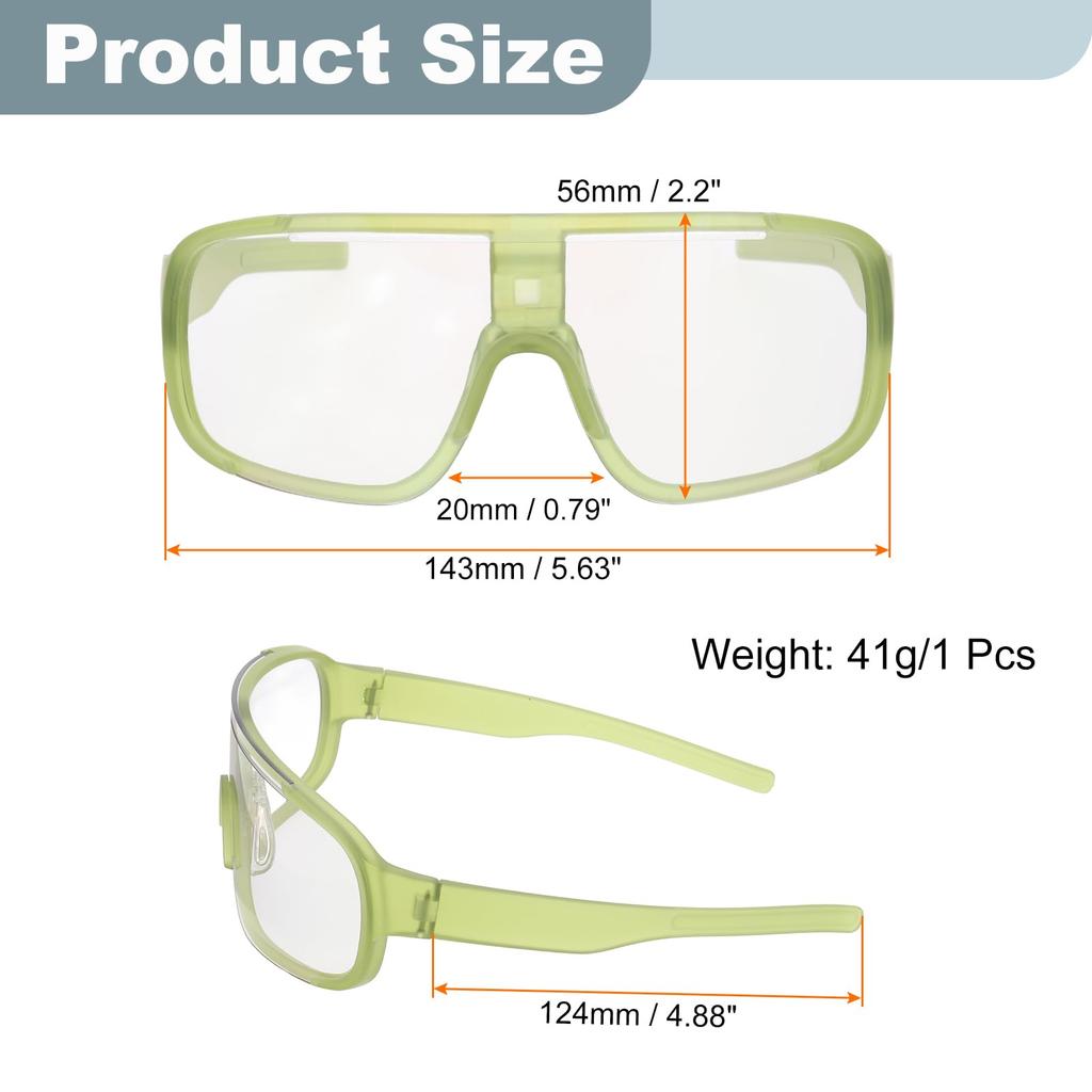 Sports Sunglasses for for Green [uxcell] Men, Polarized, Cycling, Hiking, Driving, Fishing, Running, Frame, Clear/Green