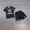 Mens Short Sleeve Boxing Training Set - Cotton Blend Athletic T-Shirt Shorts Martial Arts Practice