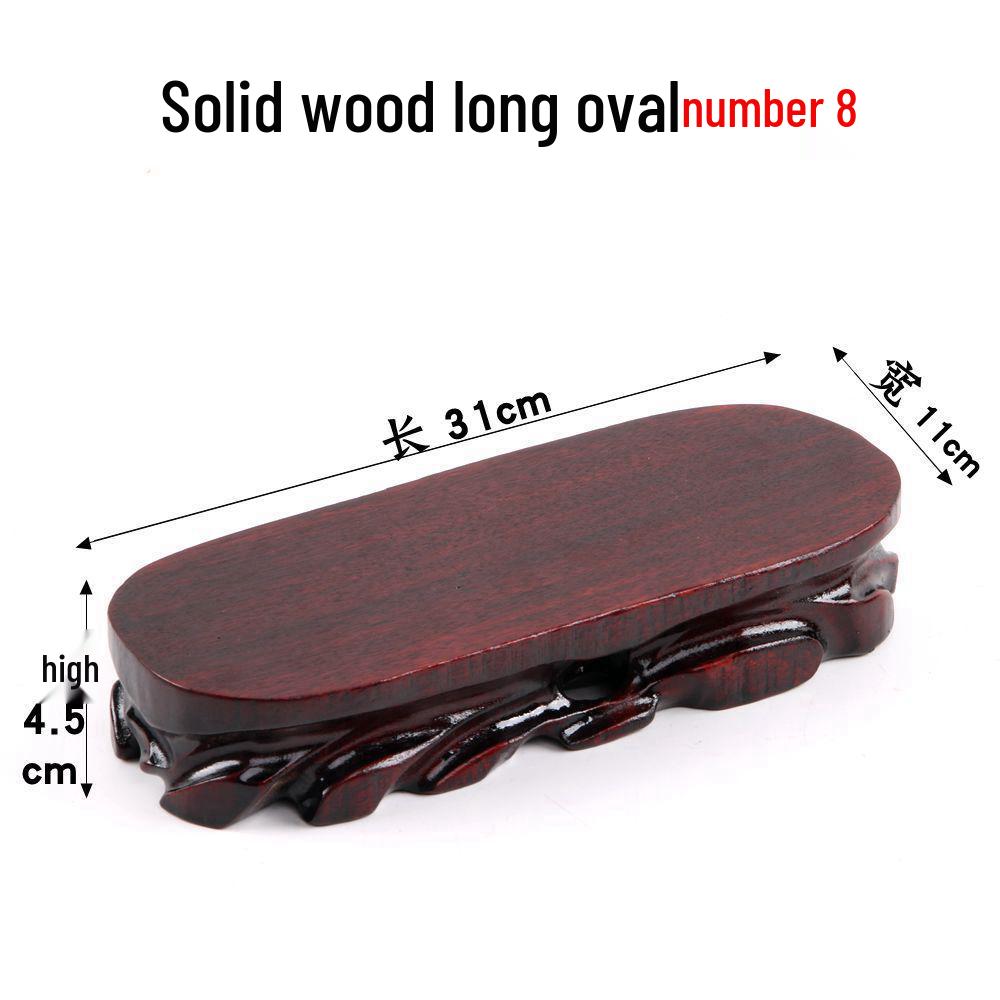 Junran Podstawa z litego drewna rzeźbiona dla posągu Buddy, wazonu, bonsai lub ekspozycji czajnika