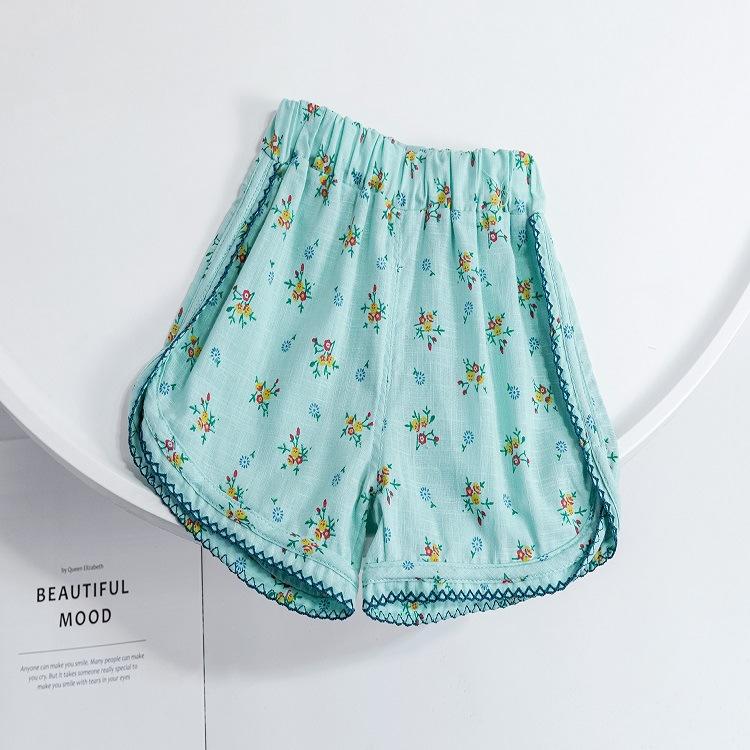 Baby Girl Summer Sleeveless Doll Collar Floral Shorts Two Piece Set Fashionable Versatile Casual Outfit For Toddlers
