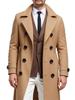 Herren Europäischer Zweireihiger Wollmantel - Langer Stil für Herbst/Winter