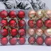 Plastic Christmas Tree Decorations Accessories Colorful Handcrafted Spherical Orbs in Gift Box for Festival Event