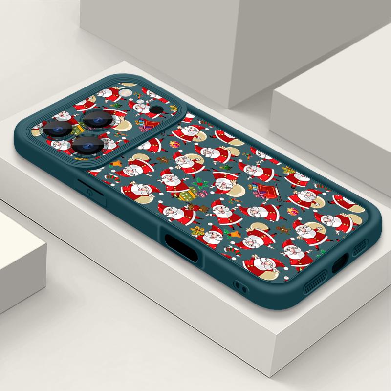 Cartoon Santa Claus Pattern Case For iPhone 17 Air 16e 16 15 14 Pro Max 13 17 Pro Max 17 Pro 17 Shockproof Soft TPU Silicone Phone Cover Funda