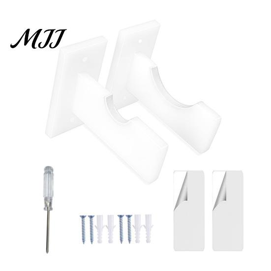 Sturdy Acrylic Mount 2PCS Baseball Bat Display Stands, Wall Space Saving Professional Rack Holders, Soft Lining Protection Organizers for Sports
