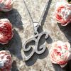 Charming Alphabet Elegant Pendant Initial Letter X Simple Exquisite Love Heart Necklace Fashion DIY