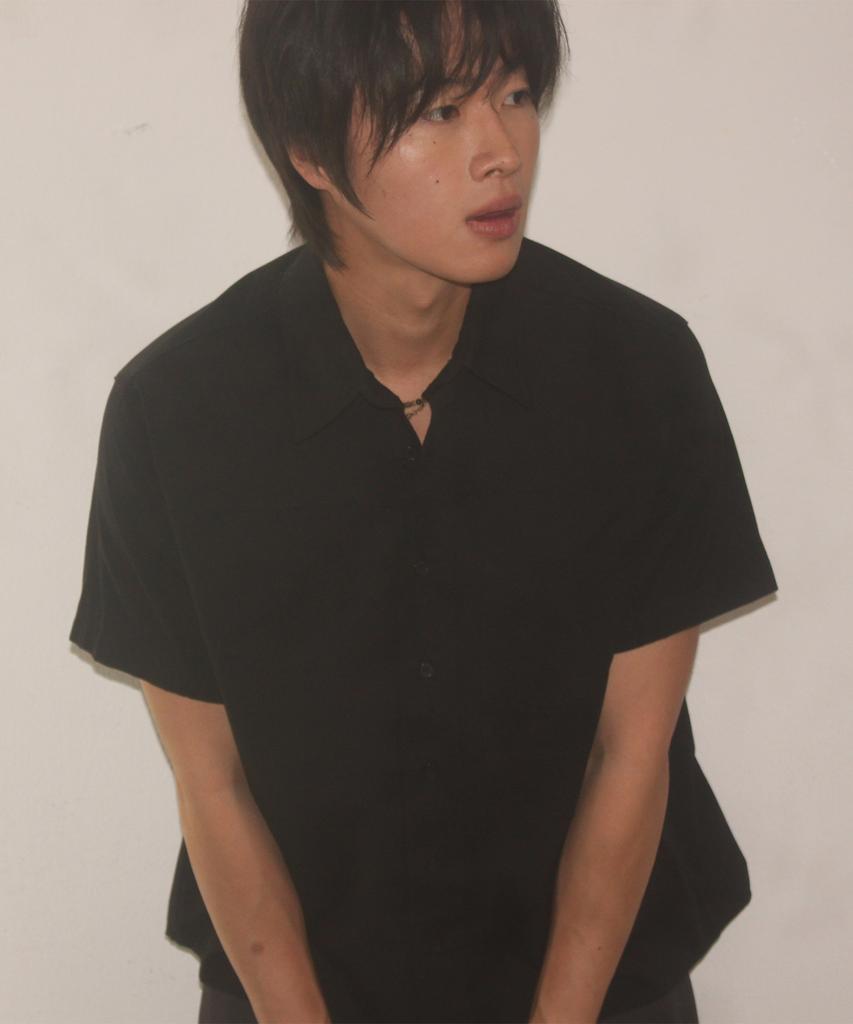 PLACESTUDIOMAN Essential City Boy Pigment Pocket Collar Oversized Cotton Basic Short Sleeve Shirt_2 Colors