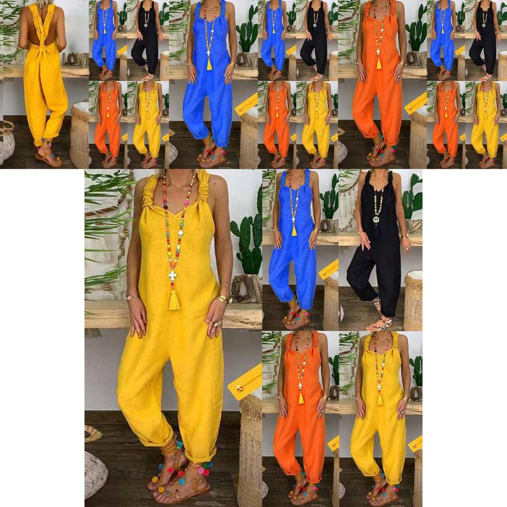 Stylish Women Casual Loose Jumpsuit With Sleeveless Design For Effortless Chic