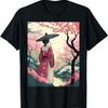 Lady with Umbrella Cherry Blossom Garden Sakura T-Shirt