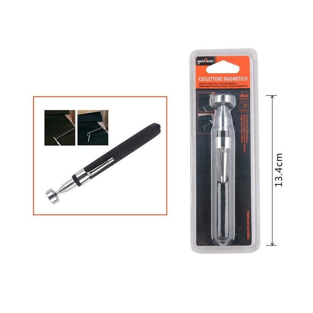 ASTA MAGNETICA N40 Nickel – 15 X 50 Mm, Forza Di Tenuta 13 Kg, Resistente Alla Temperatura 80°C, Per Hobby E Fai Da Te