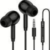Corded Earbuds In-Ear Earphones Noise Isolating Headphone with Microphone 3.5mm/Type C Ear Buds for Smartphones Music