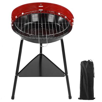 Bärbar Grillspis för Kol av Kolstål BBQ-Tillbehör för Utomhuscamping Picknick