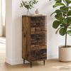 Vintage Style Drawer Cabinet Reclaimed Wood Look 33 X 34.5 X 89.5 Cm Engineered Wood