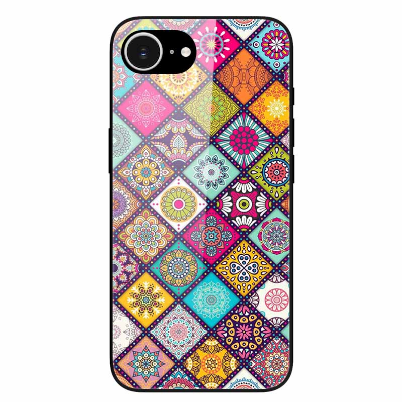 Tempered Glass Phone Cases For iPhone 16e 2025 Case Silicon Bumper Hard PC Back Cover Shell for iPhone SE (2025) / for iPhone16e