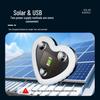 Solar-Powered LED Heart Window Light for Car Interior