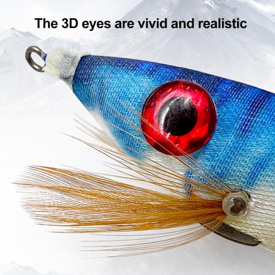 Shrimp Fake Bait Fishing Lure with Sharp Hook Realistic Looking 3D Eyes Bright Colors Luminous Hard Lure Artificial Bait